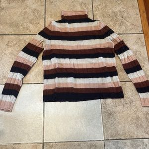 Striped Madewell XS Turtleneck Long Sleeve Sweater